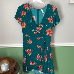 Deep Teal Xhilaration Wrap Dress